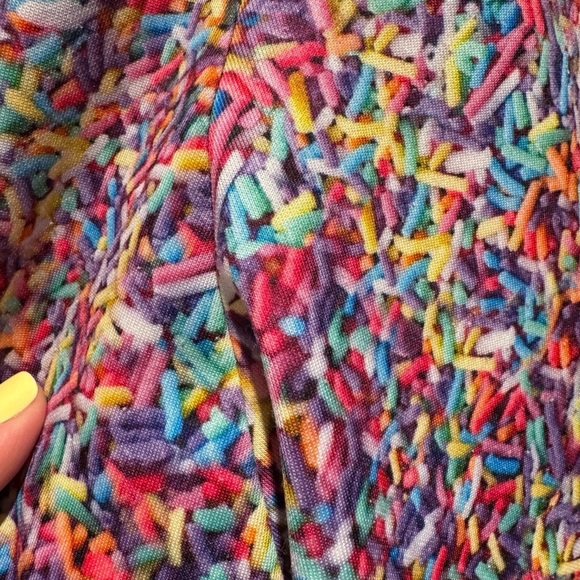 PIXIE LANE Sprinkled Print Sleeveless A-Line Sundress - size 2/3 (fits 3/4 imo) - Picture 2 of 4